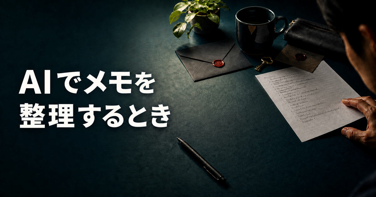 箇条書きメモをAIで整理するときの確認ポイントのサムネイル