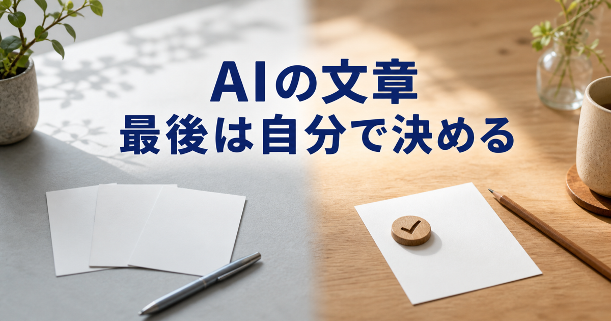 AIで作った文章をそのまま公開しにくい理由のサムネイル