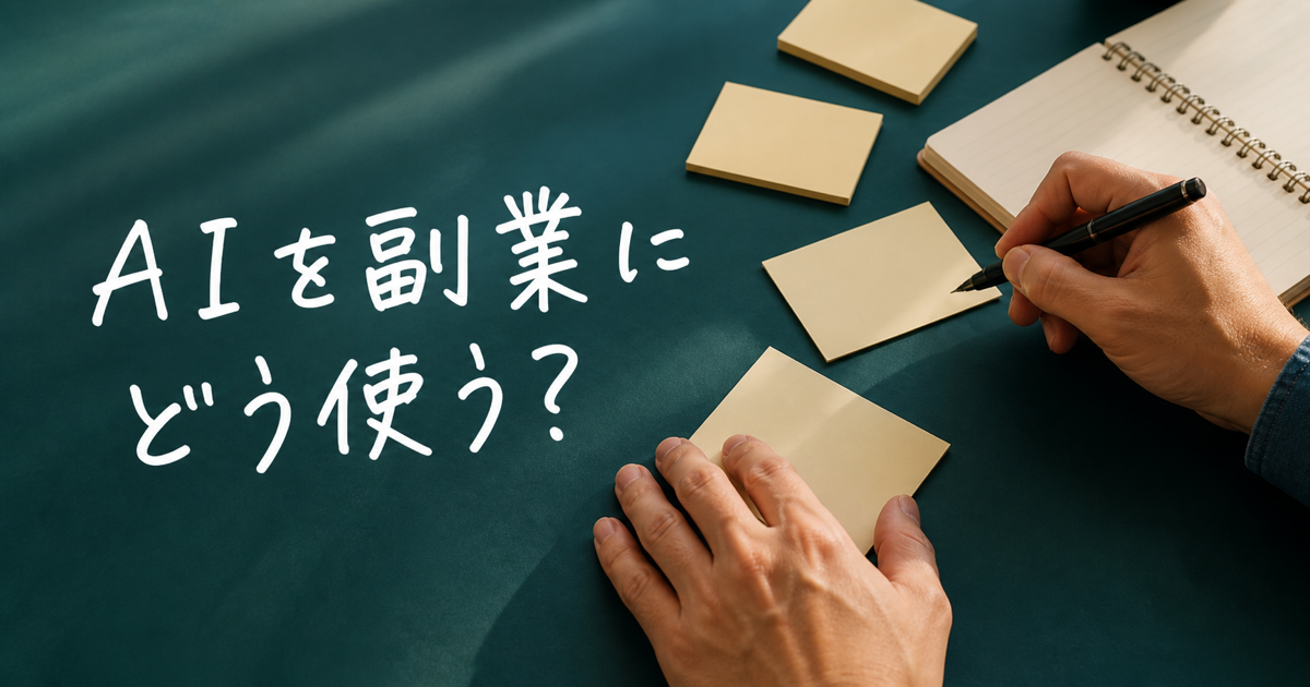 AIを副業にどう使う？頭の中を整理するところから始めるのサムネイル