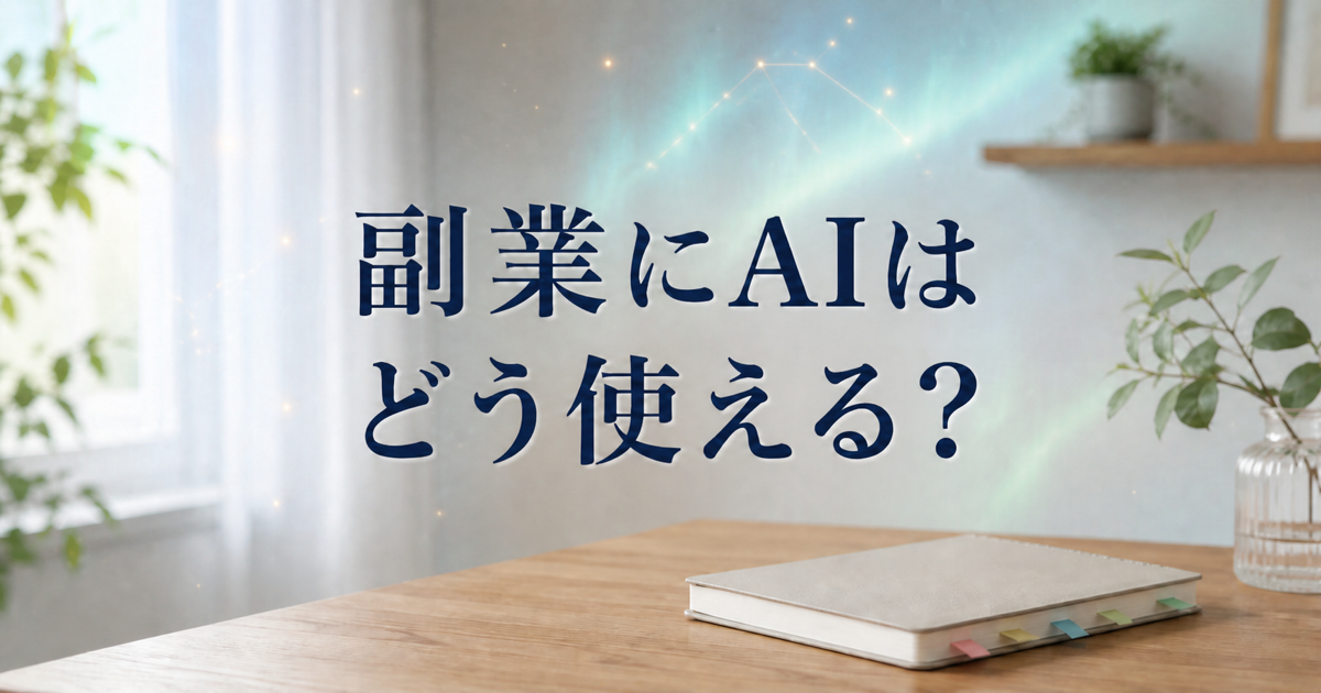 副業にAIはどう使える？4つの活用場面で最初の作業を決めるのサムネイル
